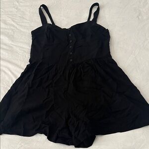 Wild Fable Black Smocked-back Romper with Adjustable Straps NWT